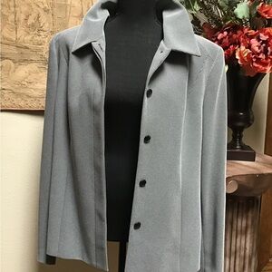 Women's Gray Button-Front Jacket